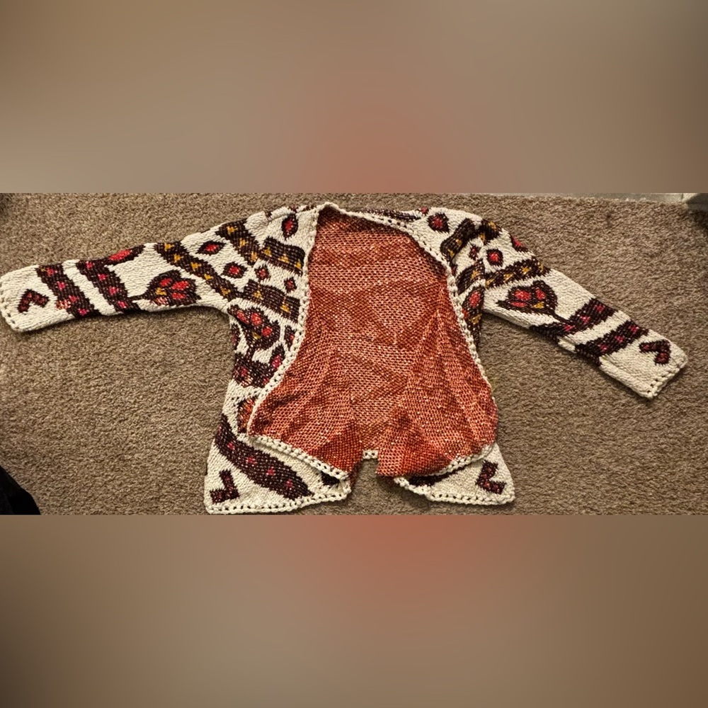 Ava Couture hippie unique open sweater Beautiful vintage piece Gently used